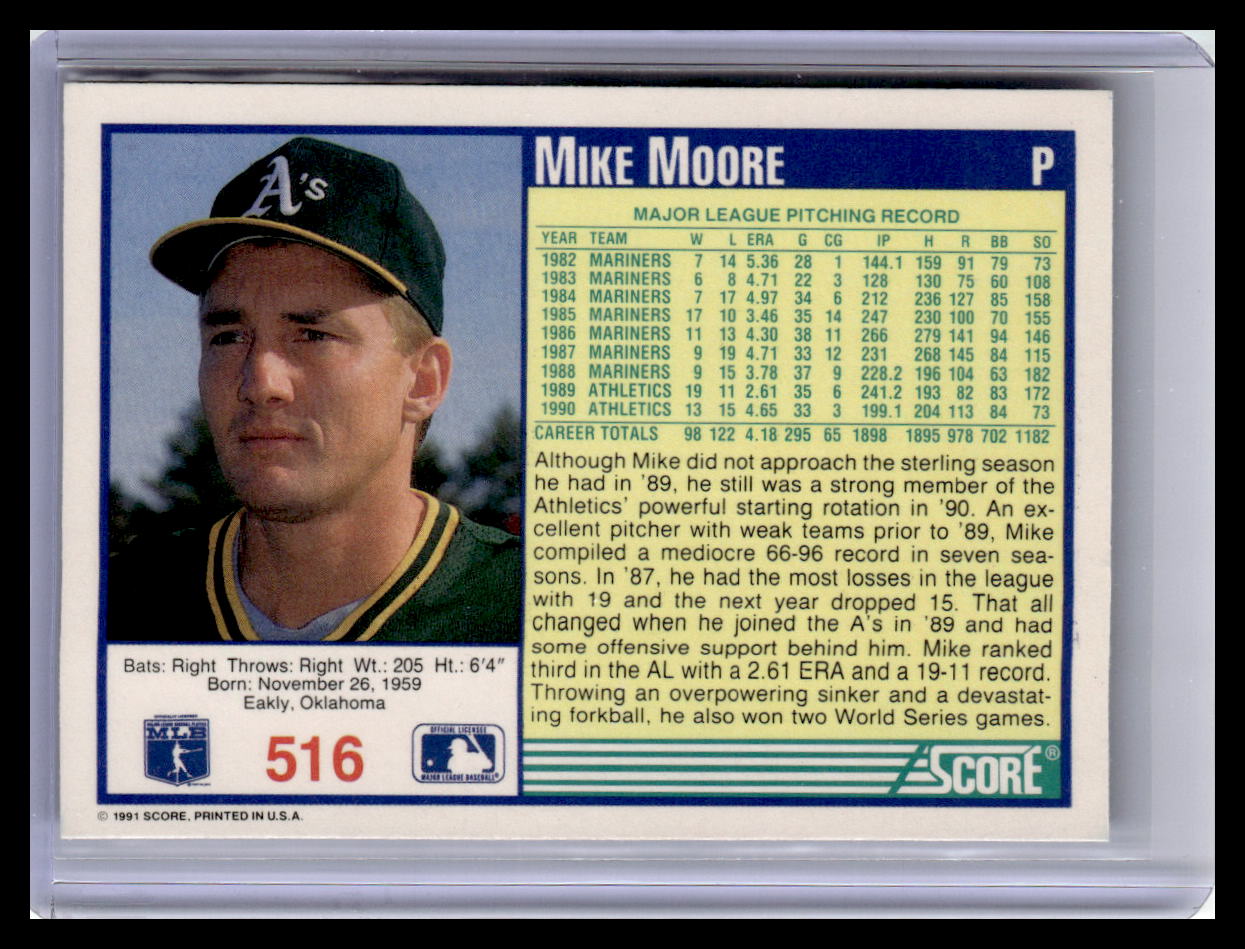 1991 Score #516 Mike Moore