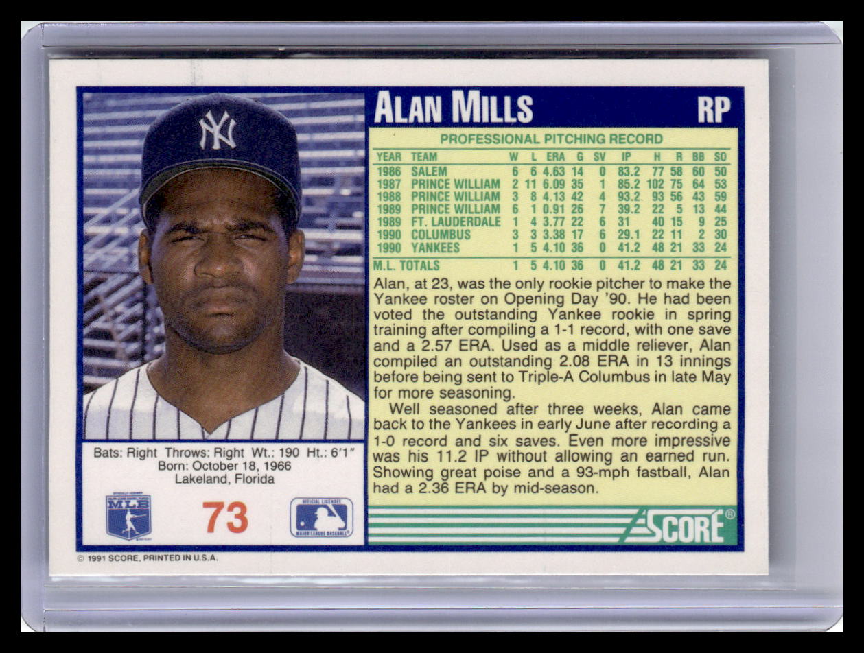 1991 Score #73 Alan Mills
