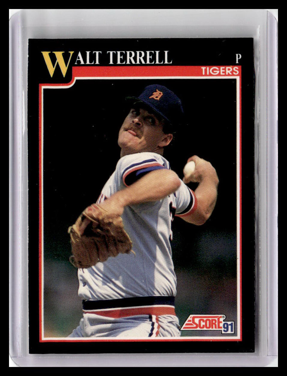 1991 Score #801 Walt Terrell
