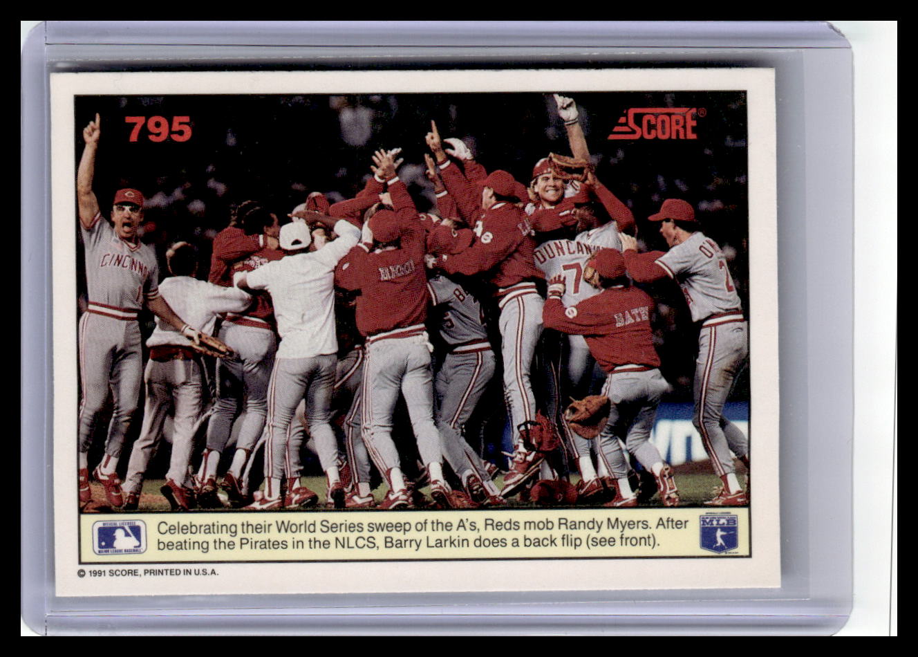 1991 Score #795 Barry Larkin / Chris Sabo WS