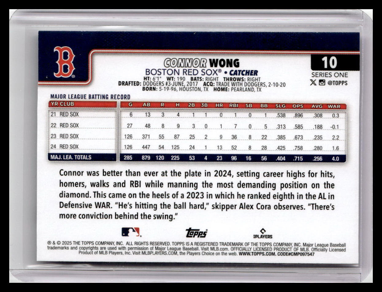 2025 Topps #10 Connor Wong