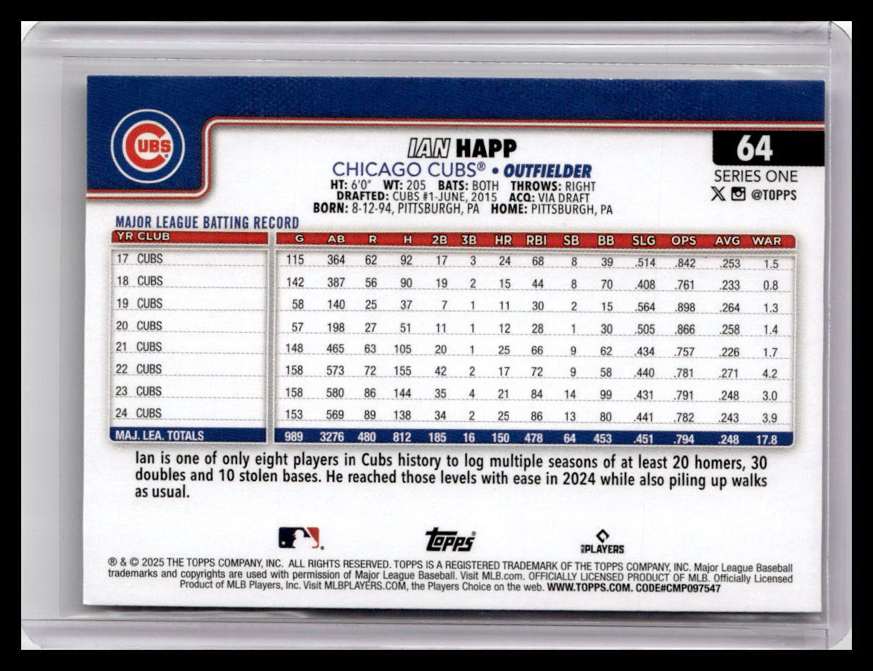 2025 Topps #64 Ian Happ