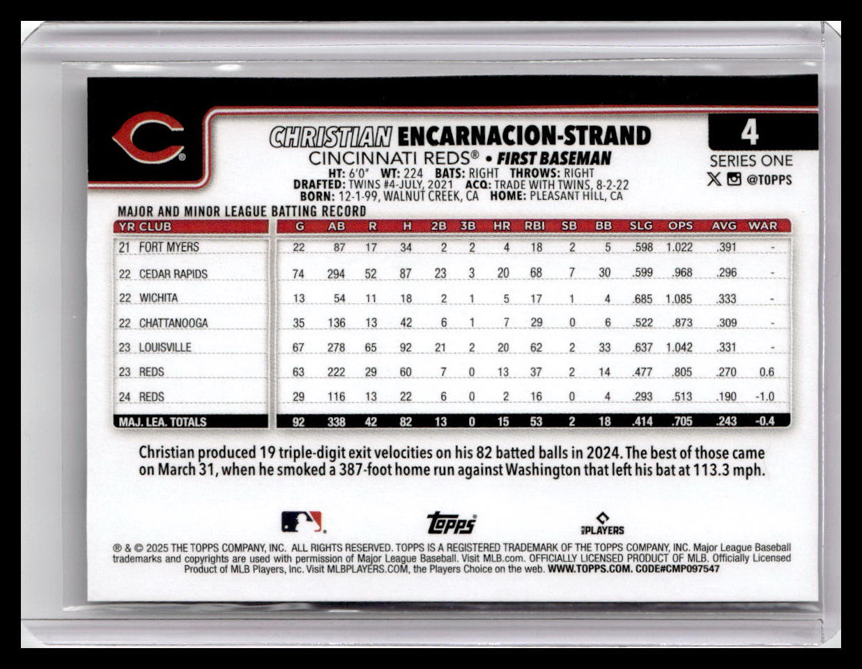 2025 Topps #4 Christian Encarnacion-Strand