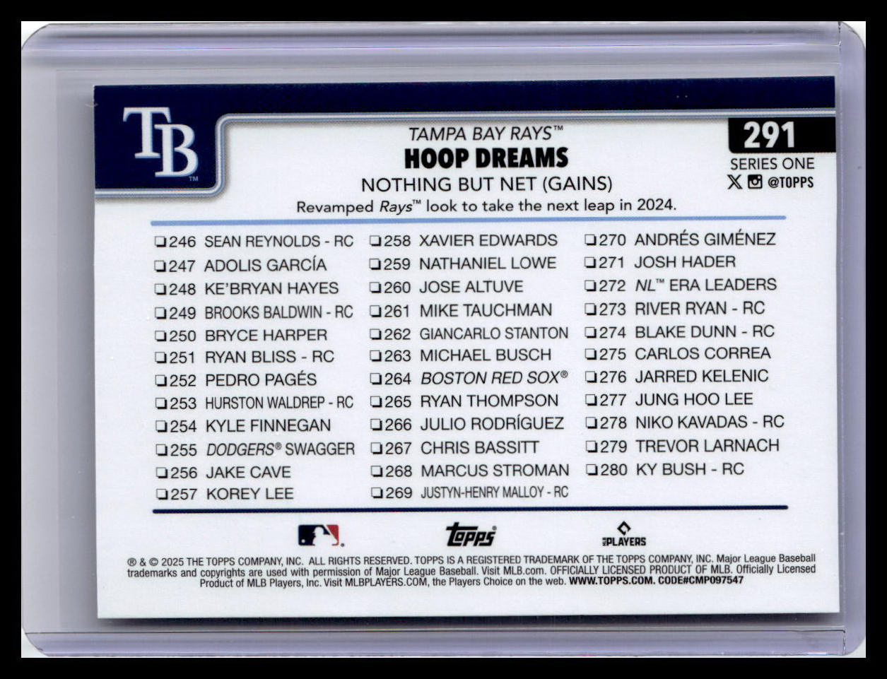 2025 Topps #291 Hoop Dreams: Nothing But Net (Gains)