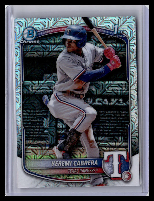 2025 Bowman #BCP-146 Yeremi Cabrera Chrome Prospects Mojo Refractor
