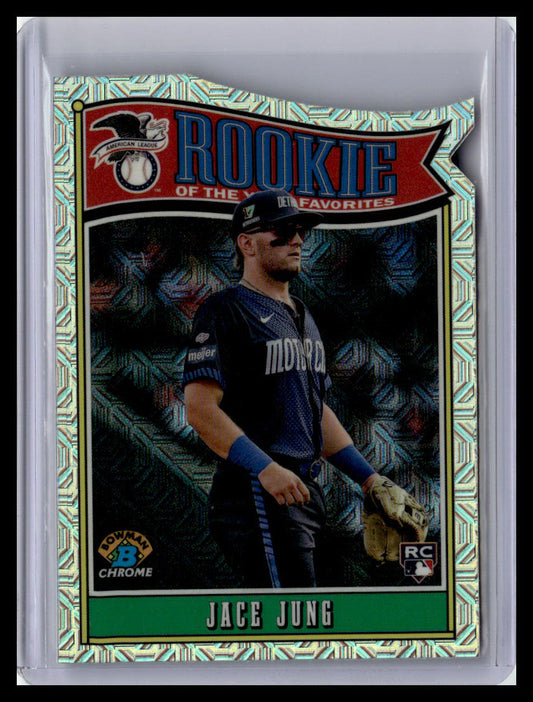 2025 Bowman #ROY-8 Jace Jung Rookie of the Year Favorites Mojo Refractor