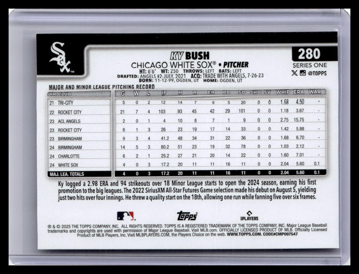 2025 Topps #280 Ky Bush