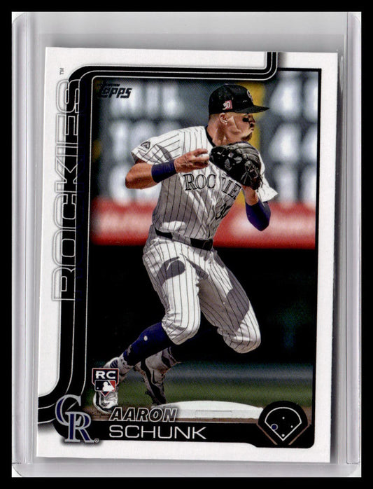 2025 Topps #196 Aaron Schunk Gold #/2025