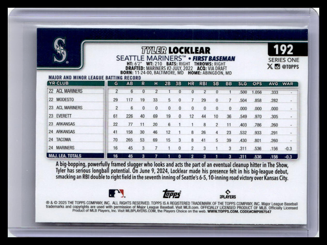 2025 Topps Chrome #41 Tyler Locklear