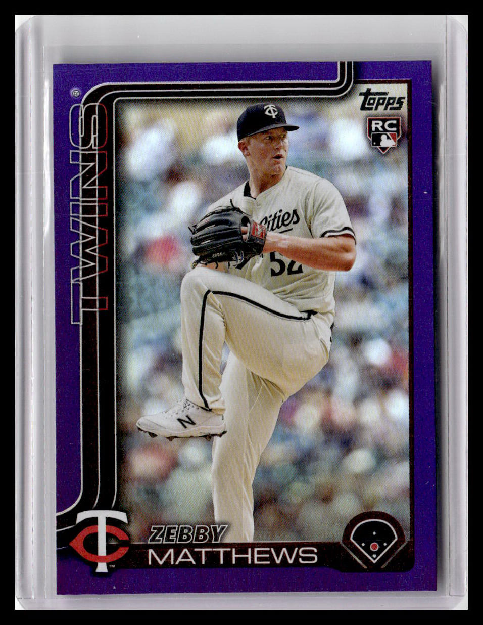 2025 Topps #283 Zebby Matthews Purple Rainbow Foil #/250