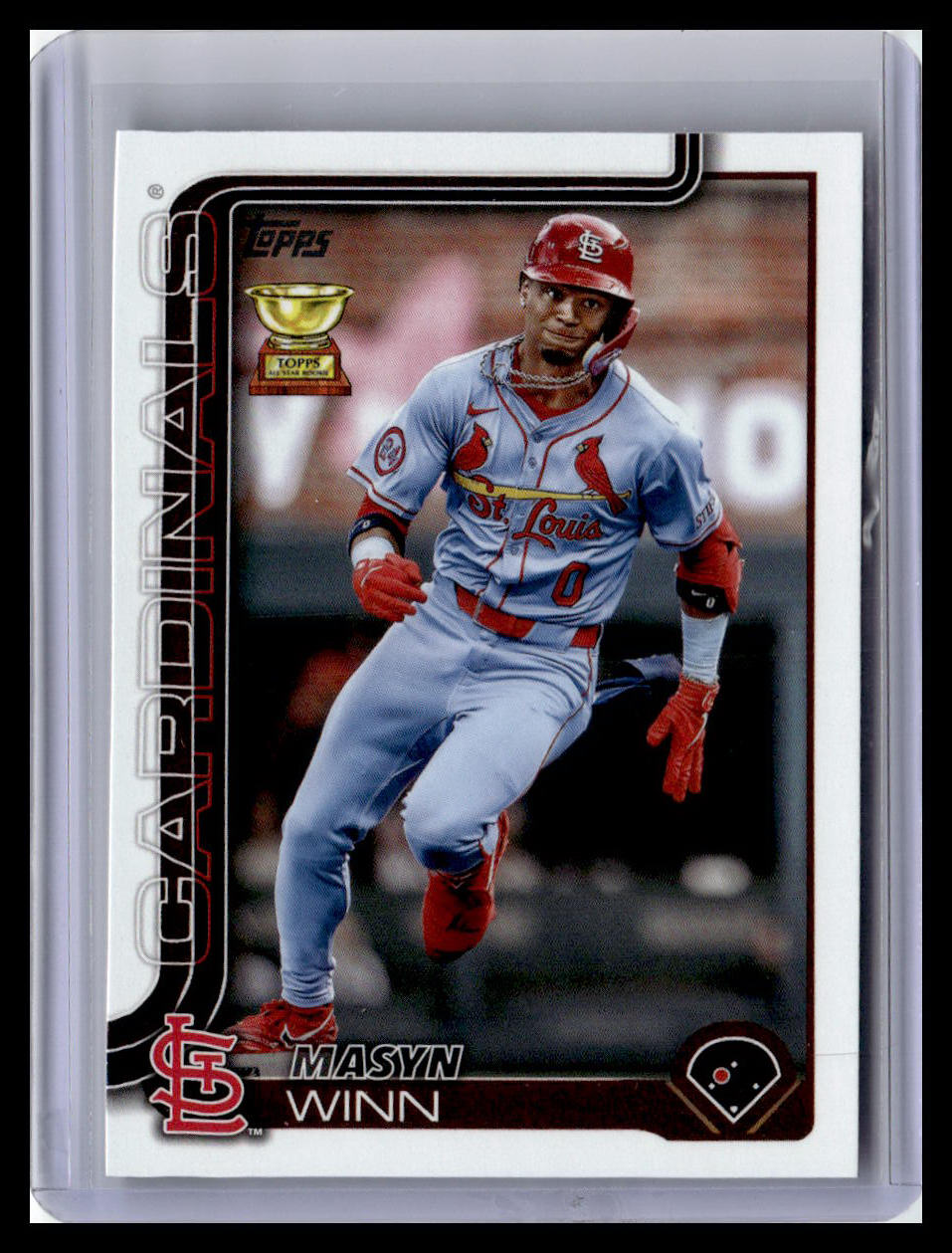 2025 Topps #22 Masyn Winn Purple Rainbow Foil #/250