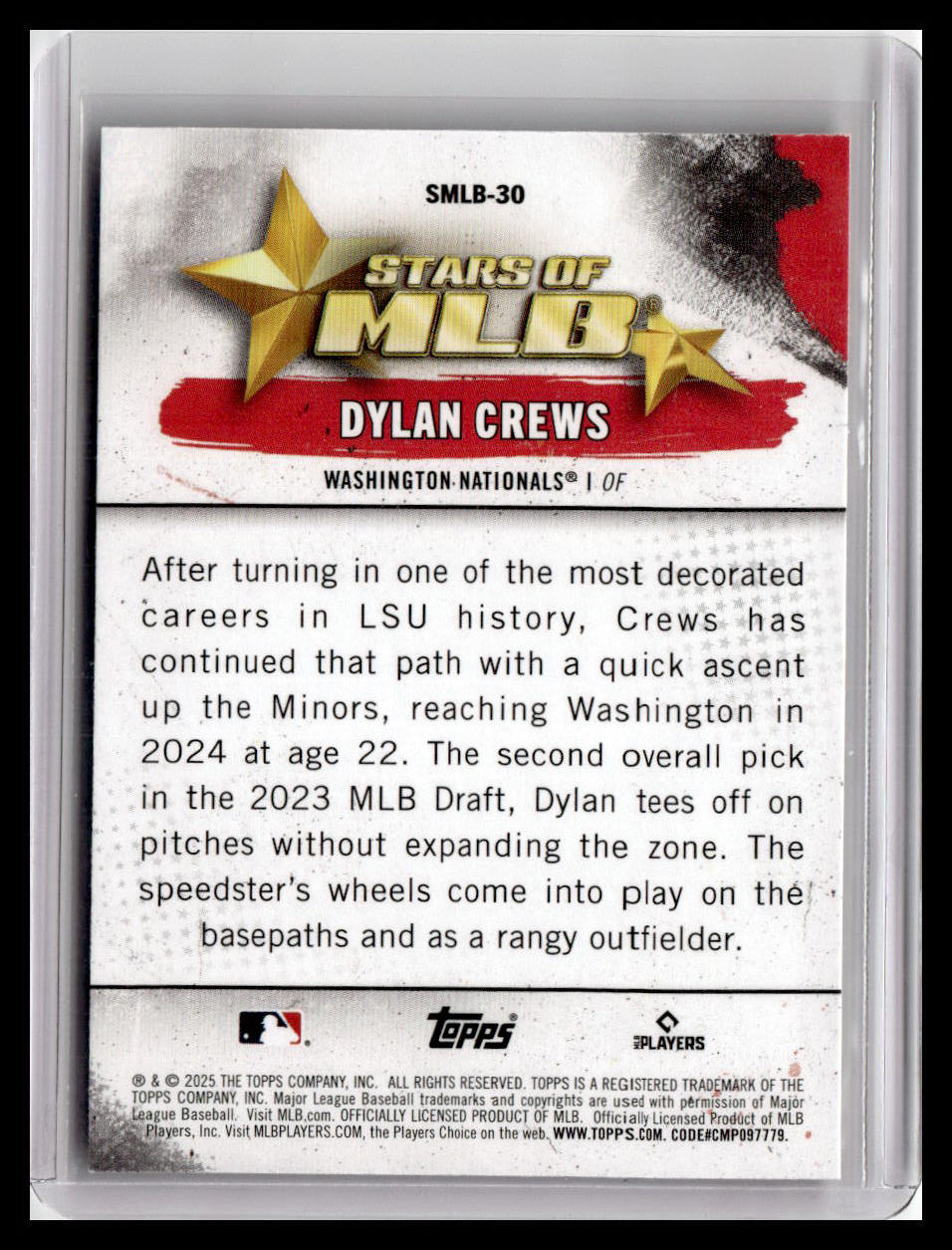 2025 Topps #SMLB-30 Dylan Crews Stars of MLB
