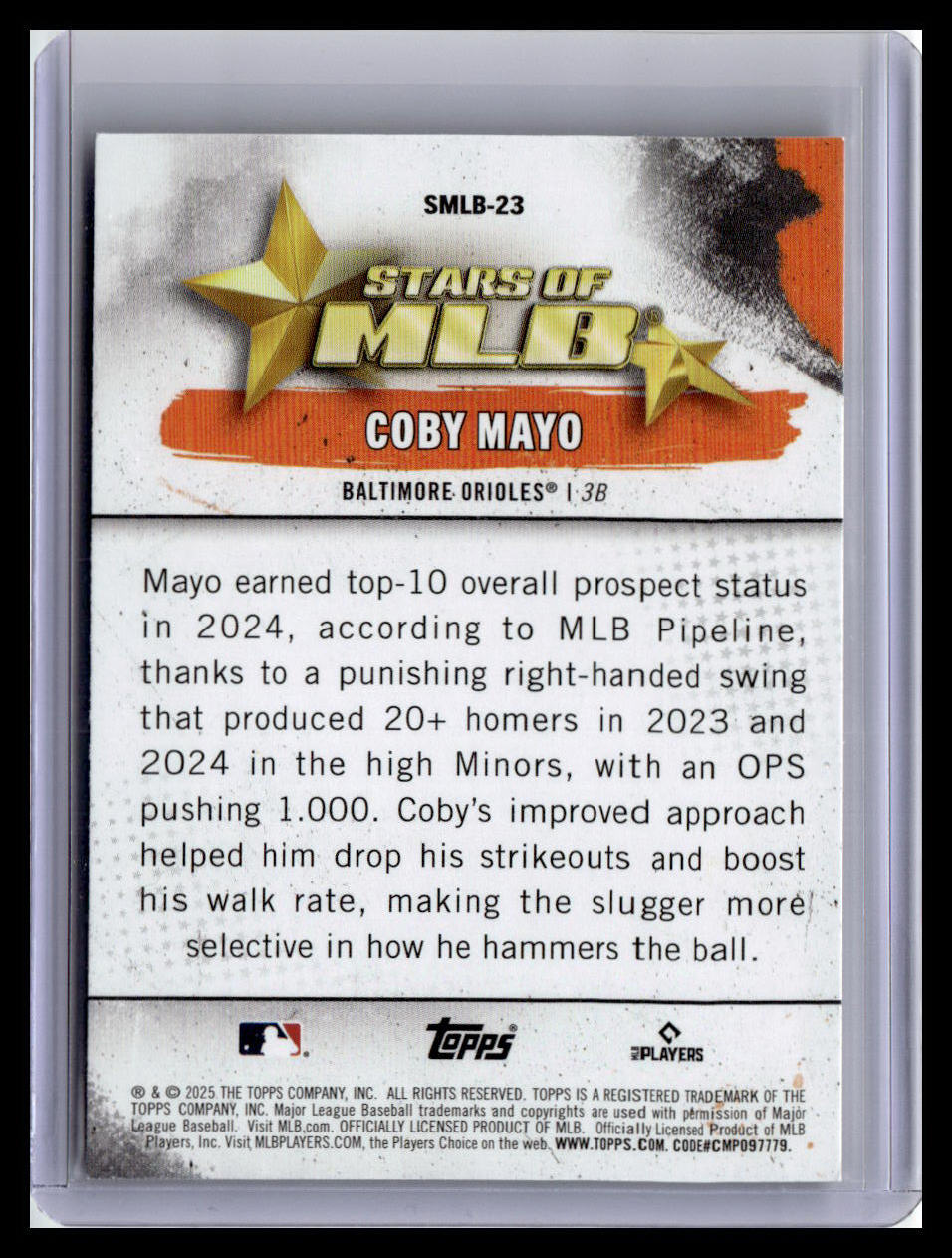 2025 Topps #SMLB-23 Coby Mayo Stars of MLB