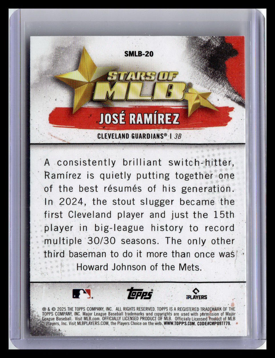 2025 Topps #SMLB-20 Jose Ramirez Stars of MLB
