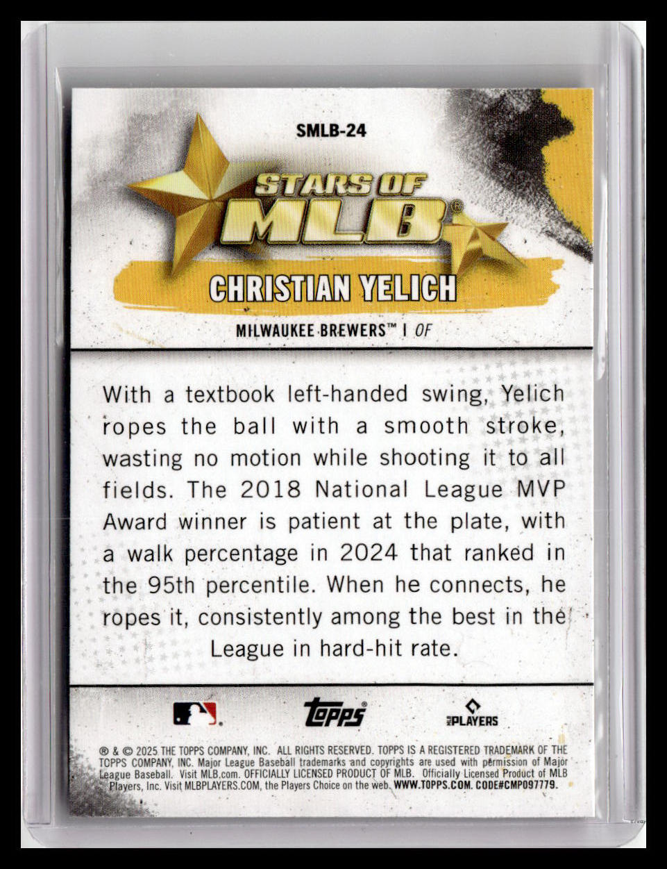 2025 Topps #SMLB-24 Christian Yelich Stars of MLB