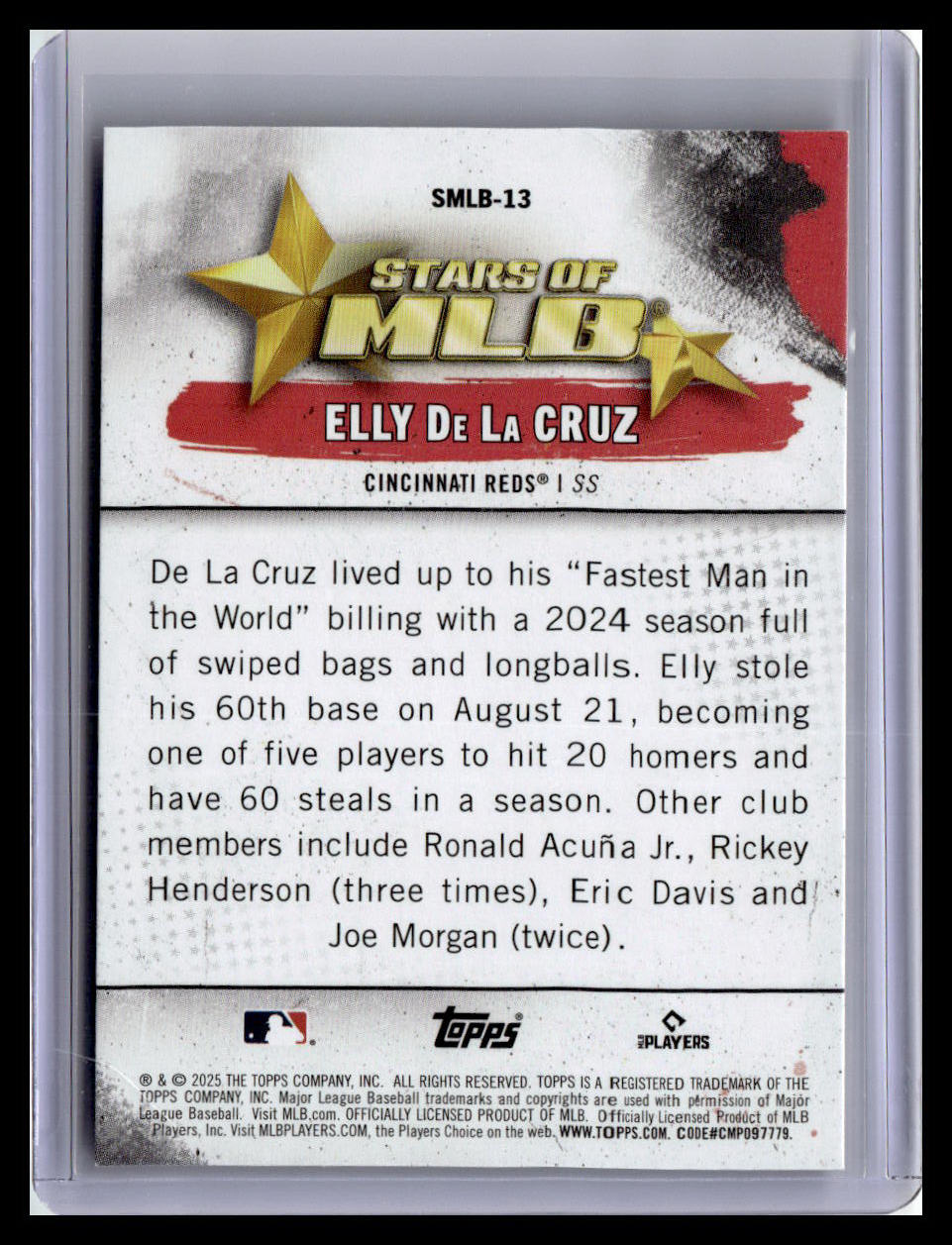 2025 Topps #SMLB-13 Elly De La Cruz Stars of MLB