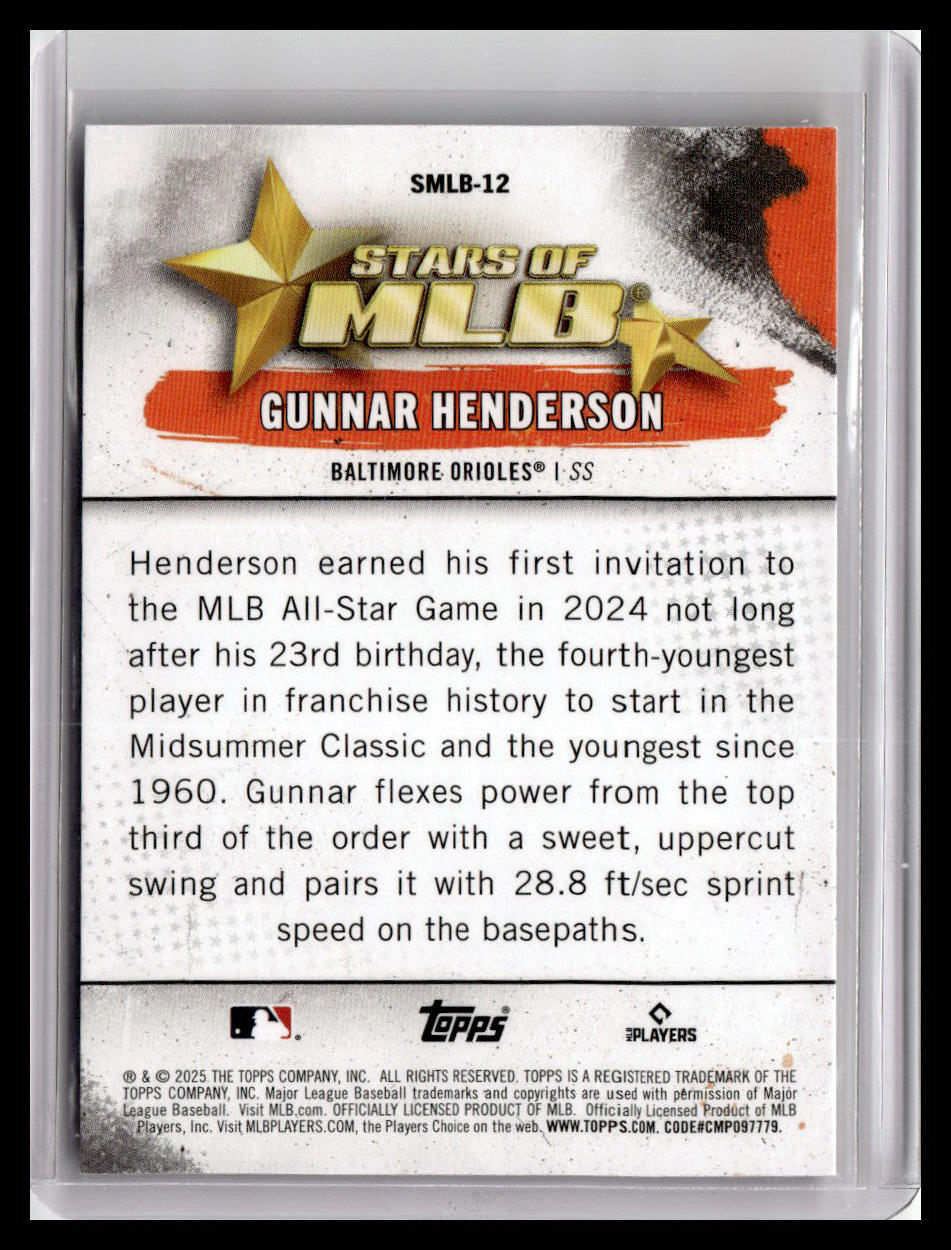 2025 Topps #SMLB-12 Gunnar Henderson Stars of MLB