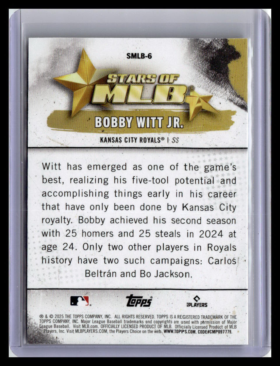 2025 Topps #SMLB-6 Bobby Witt Jr. Stars of MLB