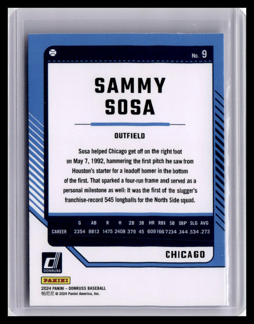 2024 Donruss #9 Sammy Sosa