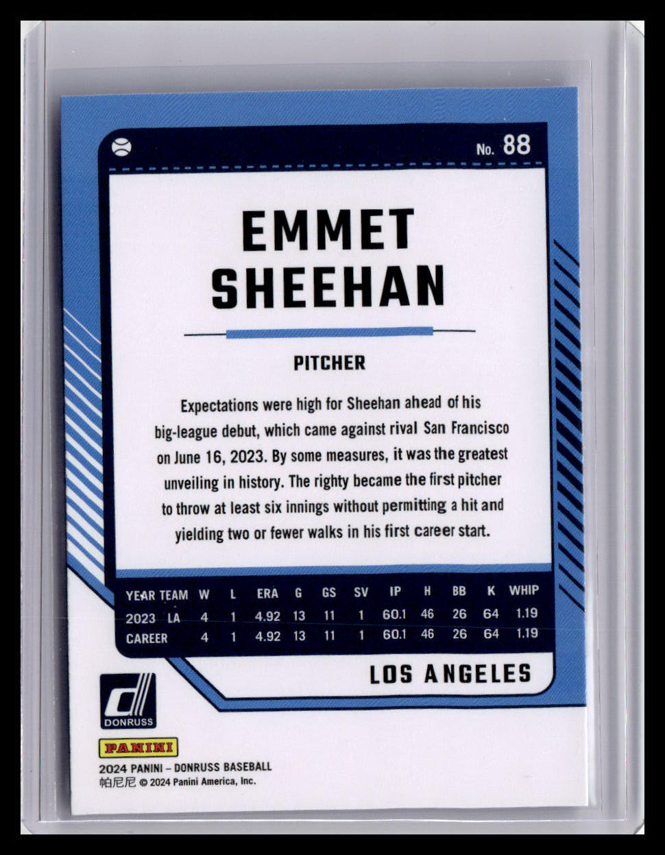 2024 Donruss #88 Emmet Sheehan