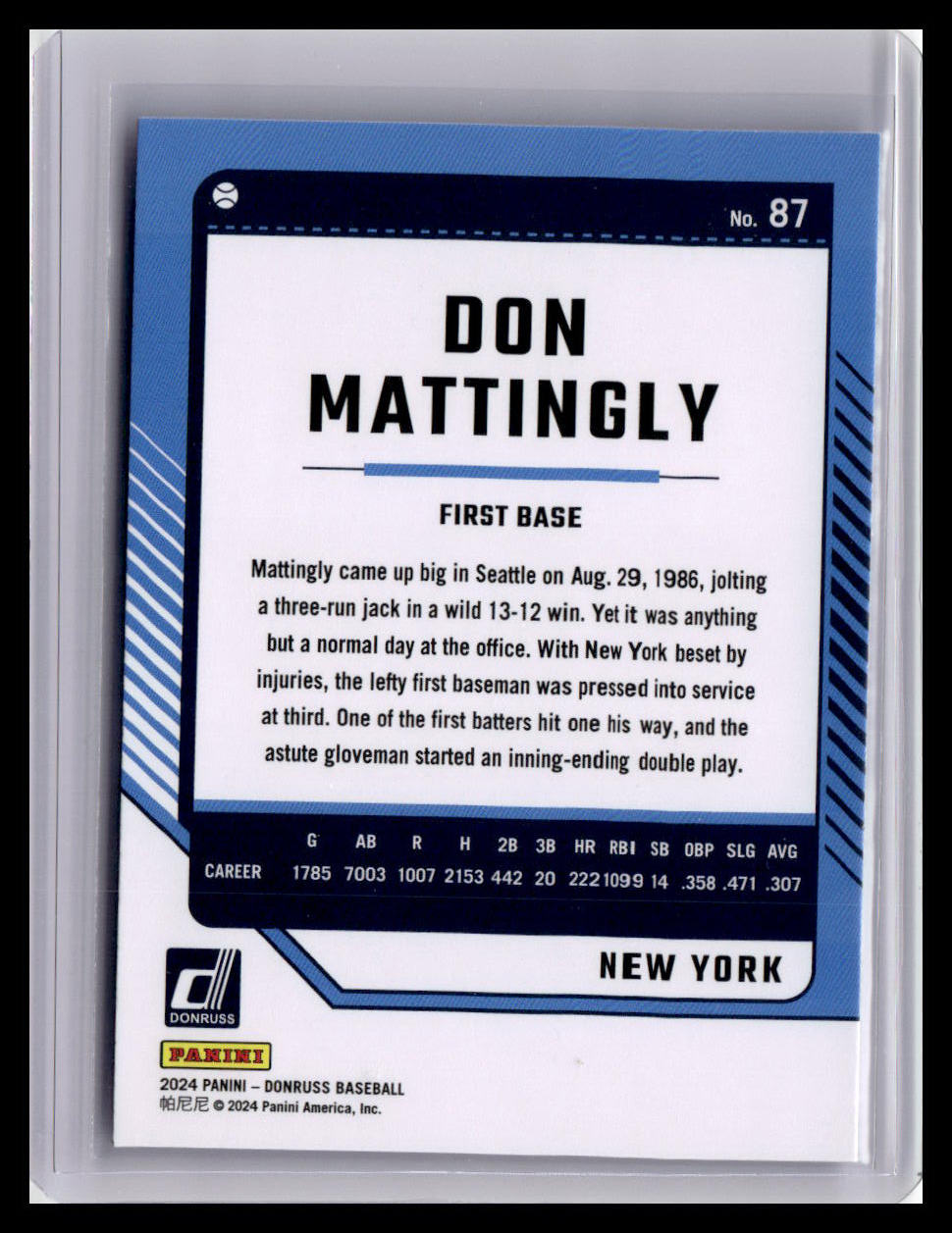 2024 Donruss #87 Don Mattingly