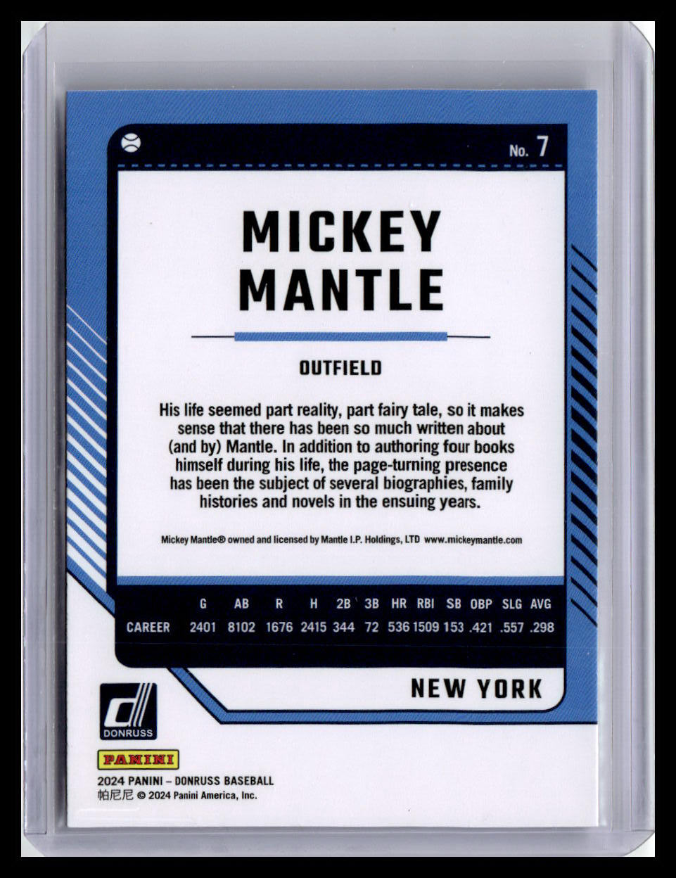 2024 Donruss #7 Mickey Mantle