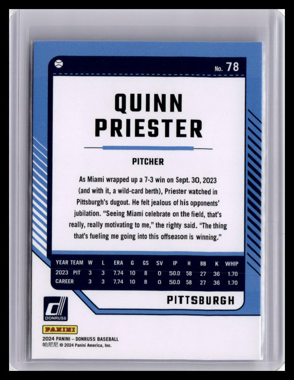 2024 Donruss #78 Quinn Priester