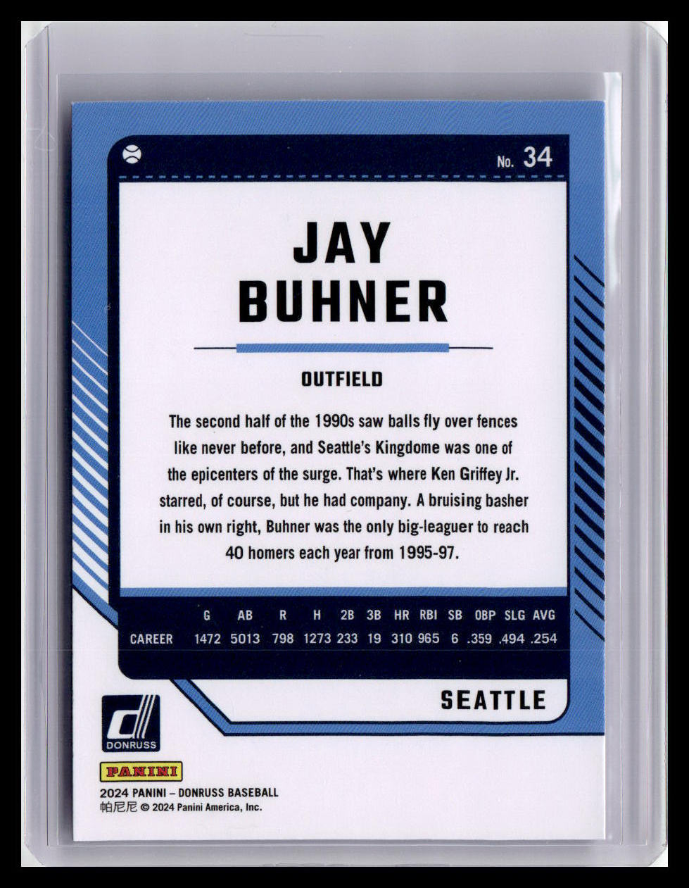 2024 Donruss #34 Jay Buhner