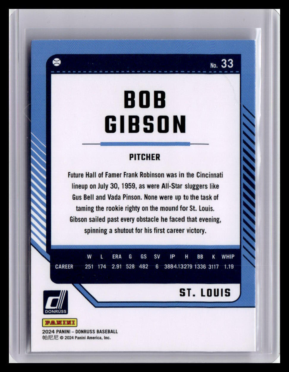 2024 Donruss #33 Bob Gibson