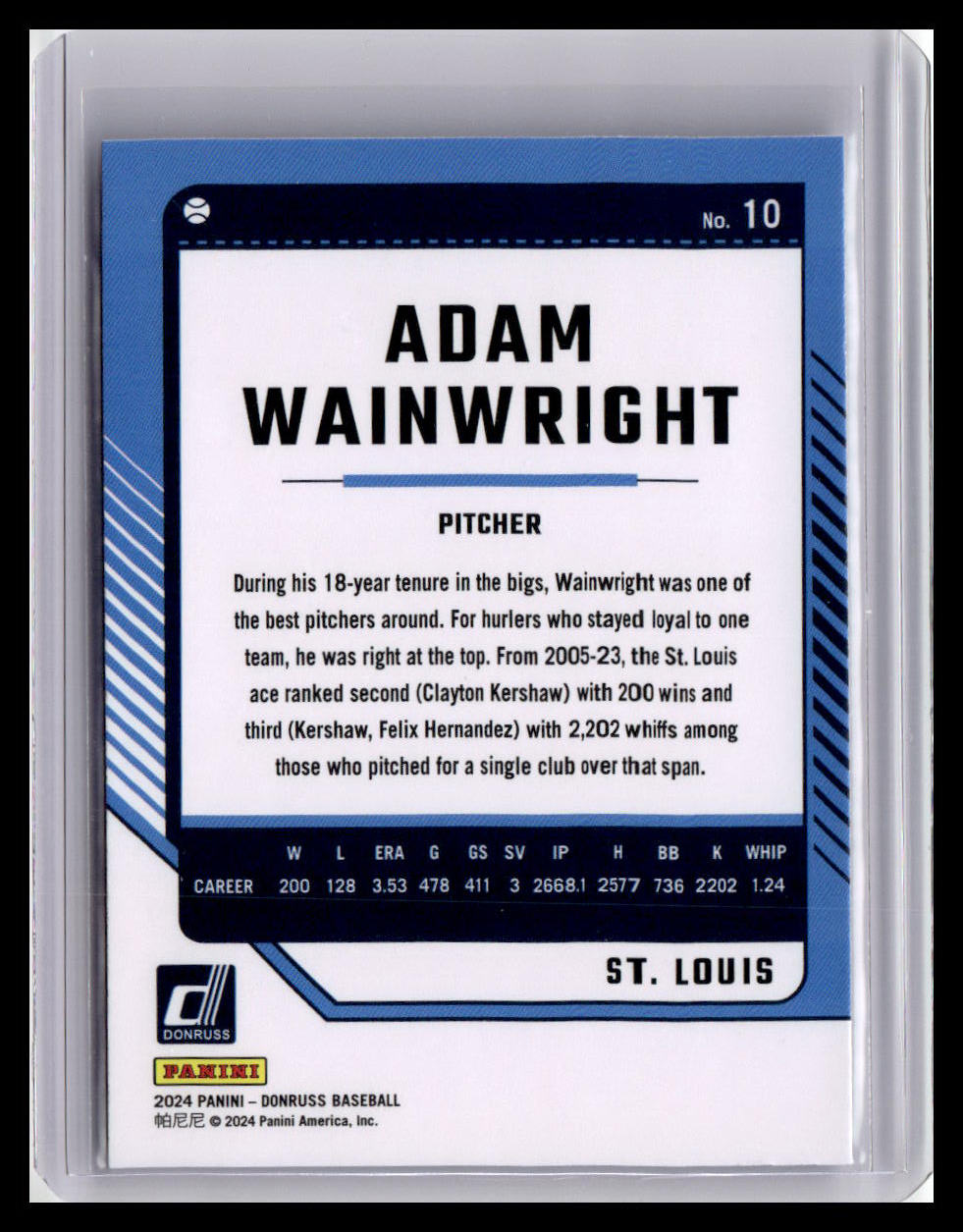 2024 Donruss #10 Adam Wainwright