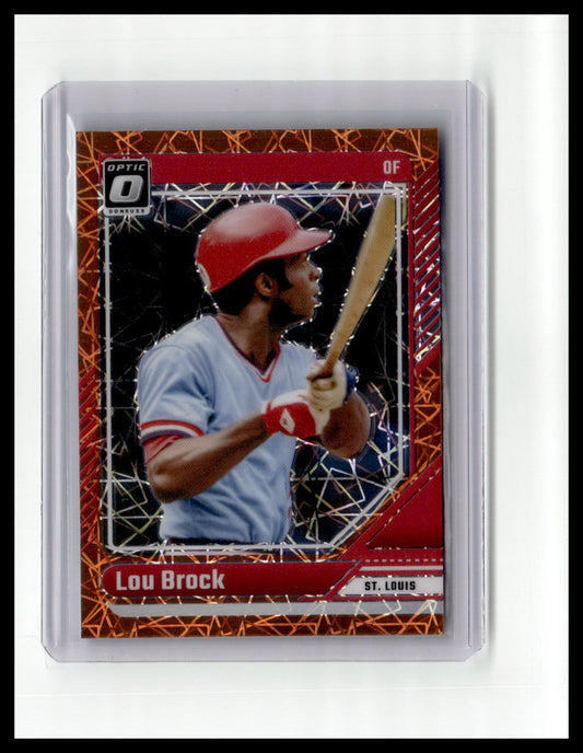 2024 Donruss #72 Lou Brock Optic Orange Velocity Prizms
