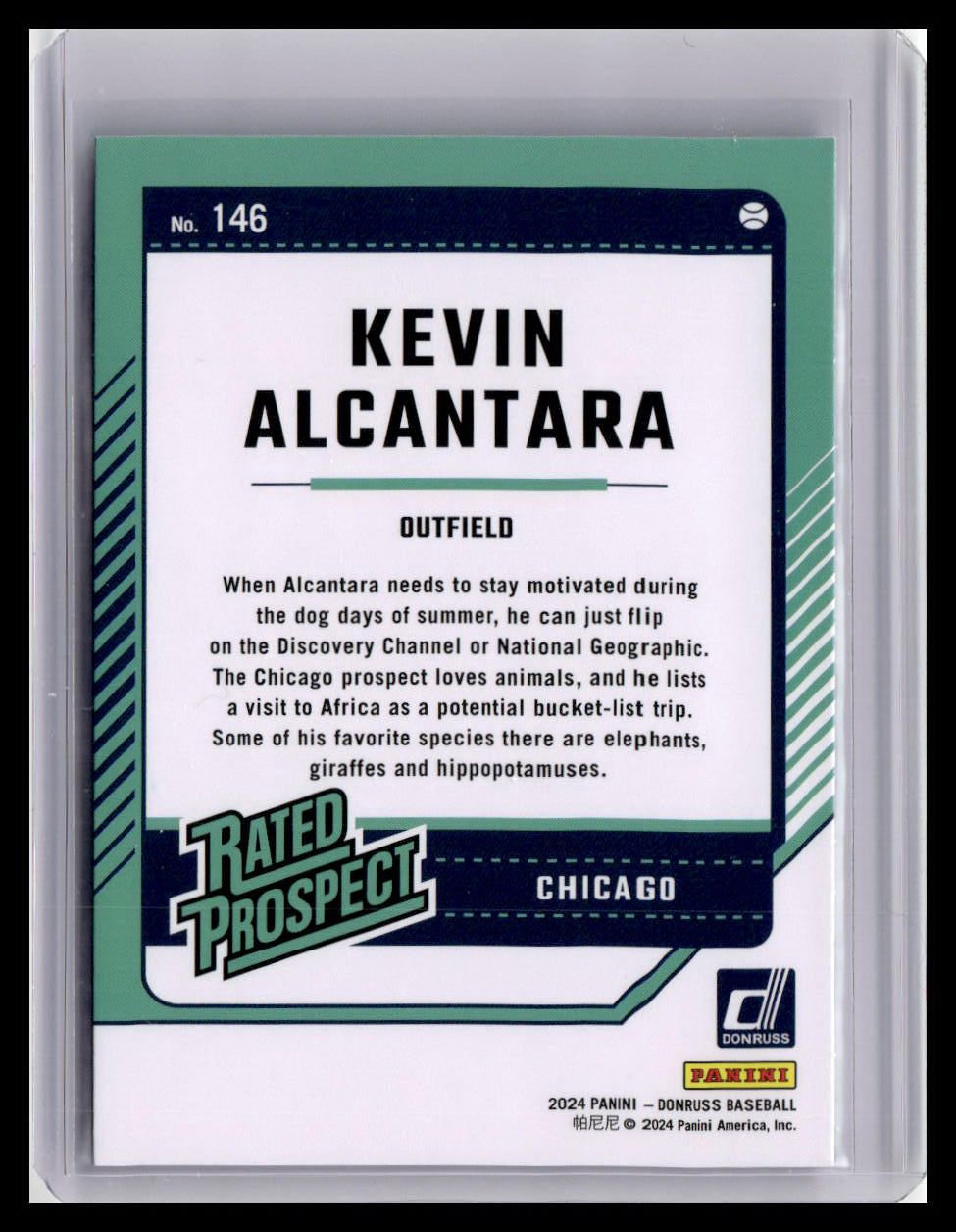 2024 Donruss #146 Kevin Alcantara Liberty Rated Prospect