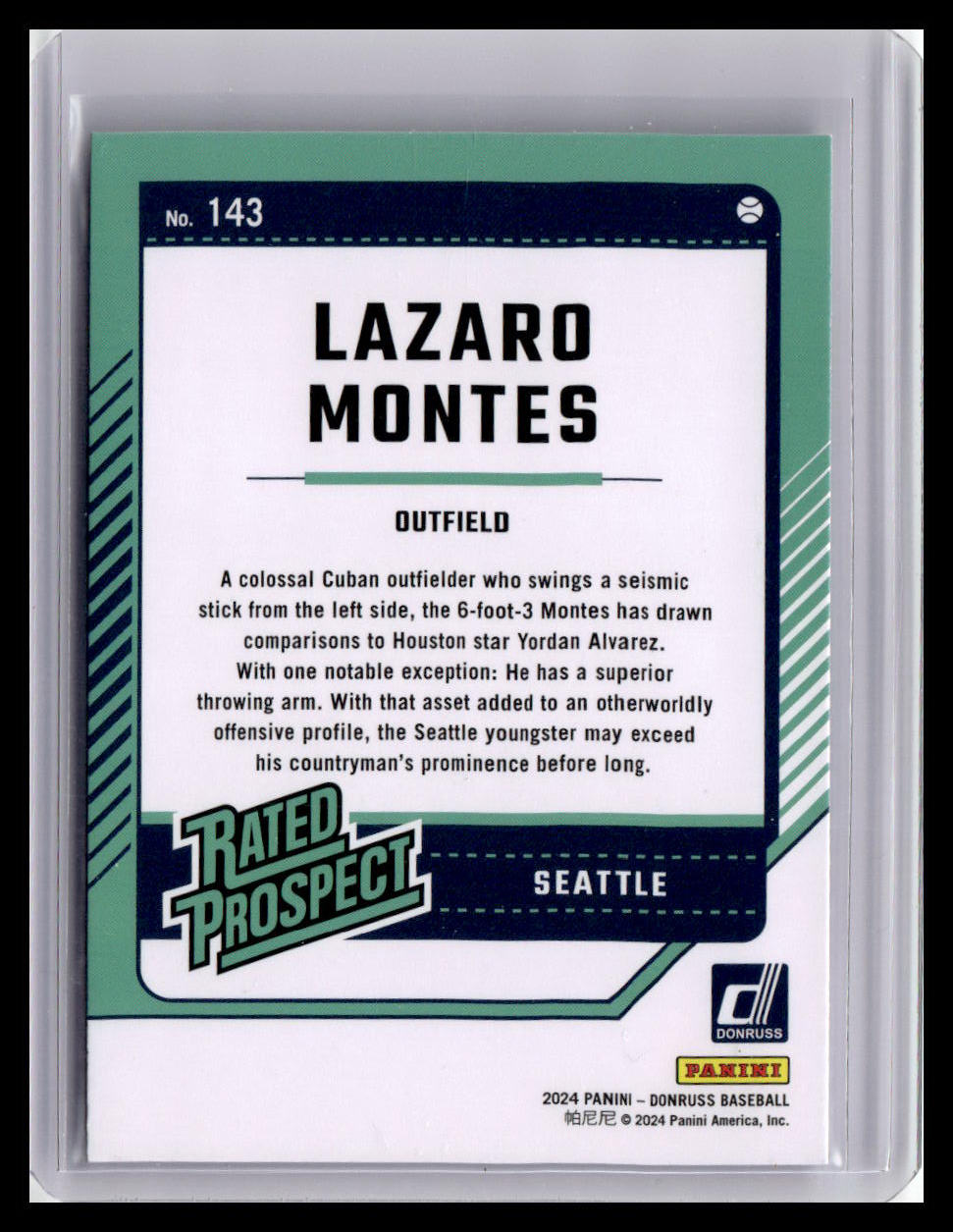 2024 Donruss #143 Lazaro Montes Rated Prospect