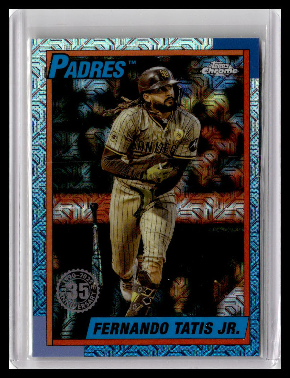 2025 Topps #T90C-12 Fernando Tatis Jr. 1990 Topps Chrome Silver Mojo