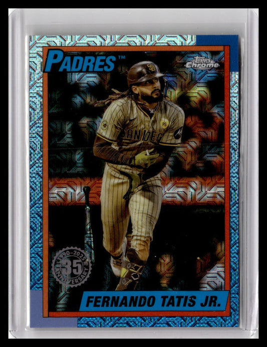 2025 Topps #T90C-12 Fernando Tatis Jr. 1990 Topps Chrome Silver Mojo