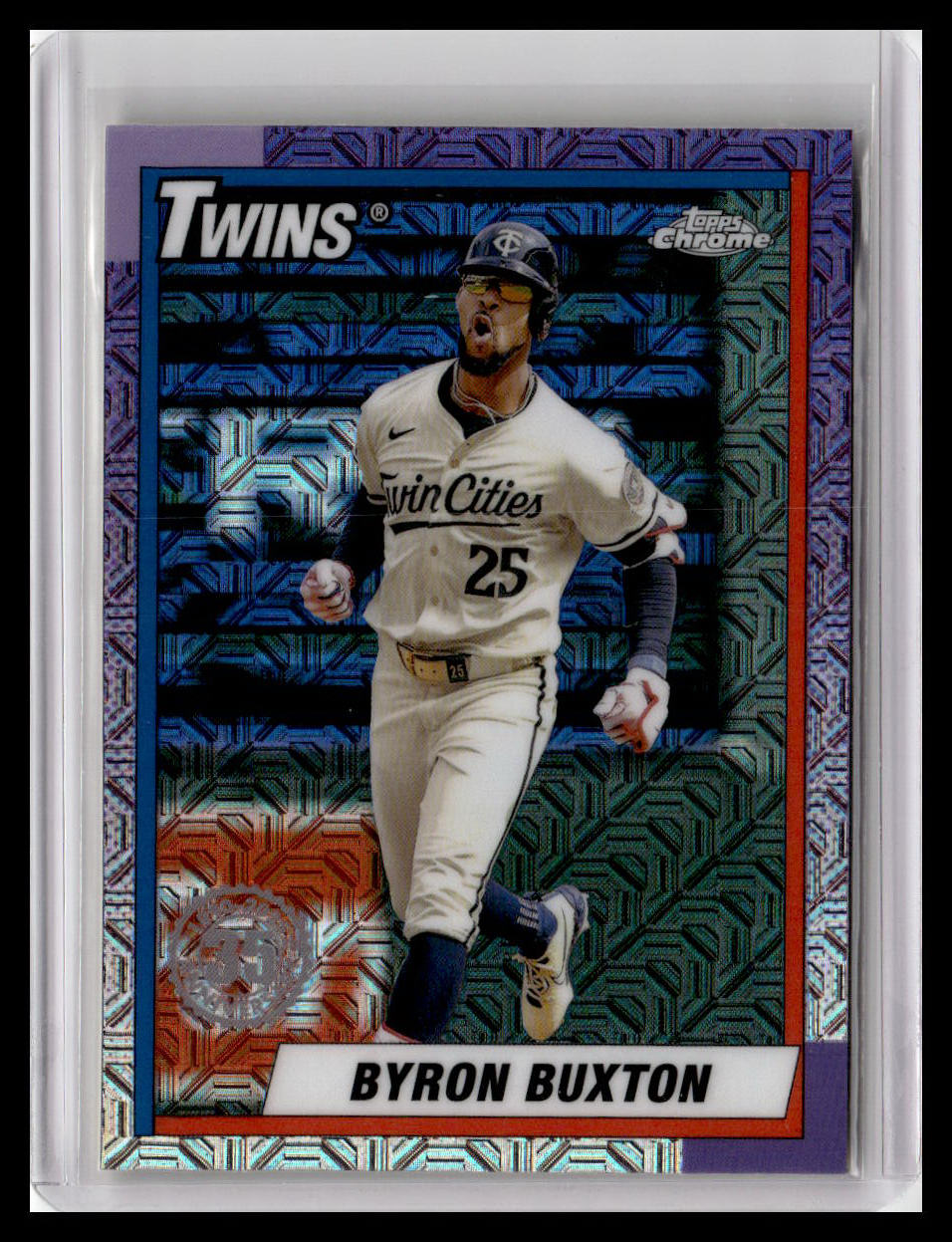 2025 Topps #T90C-74 Byron Buxton 1990 Topps Baseball 35th Anniversary Chrome