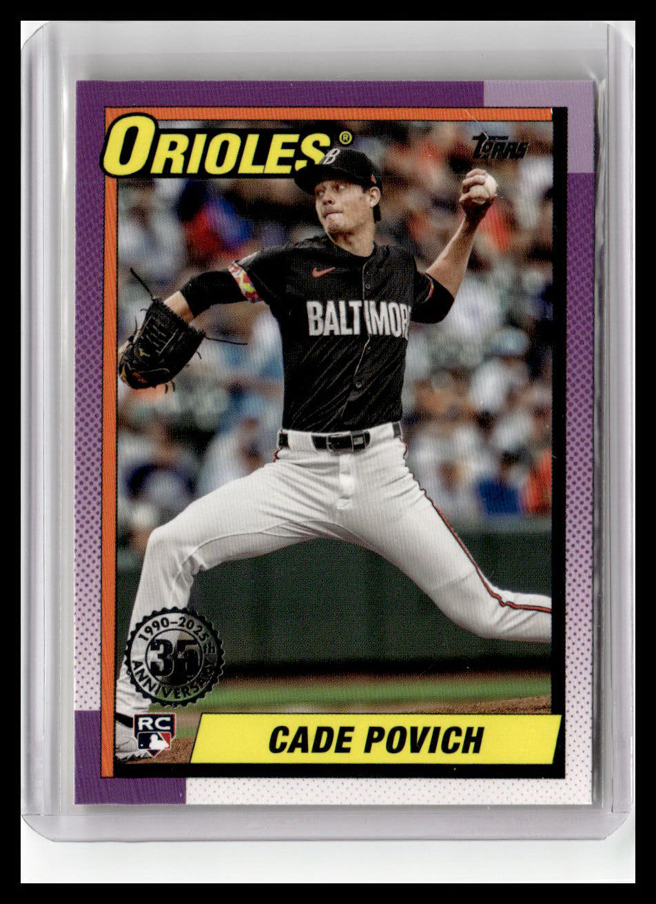2025 Topps #T90-69 Cade Povich 1990 Topps Baseball 35th Anniversary Chrome Pack