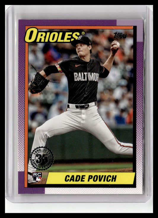 2025 Topps #T90-69 Cade Povich 1990 Topps Baseball 35th Anniversary Chrome Pack