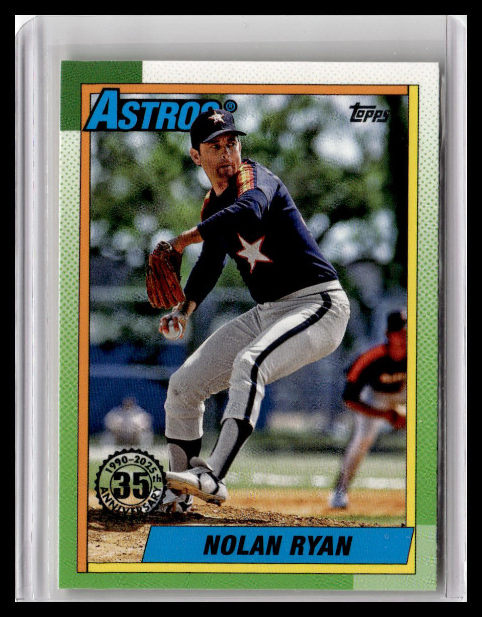 2025 Topps #T90-80 Nolan Ryan 1990 Topps Baseball 35th Anniversary (Series 1)