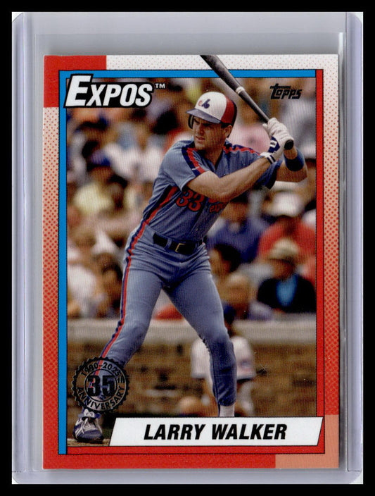2025 Topps #T90-35 Larry Walker 1990 Topps Baseball 35th Anniversary (Series 1)