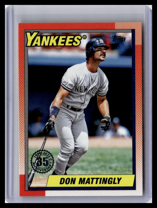 2025 Topps #T90-65 Don Mattingly 1990 Topps Baseball 35th Anniversary (Series 1)