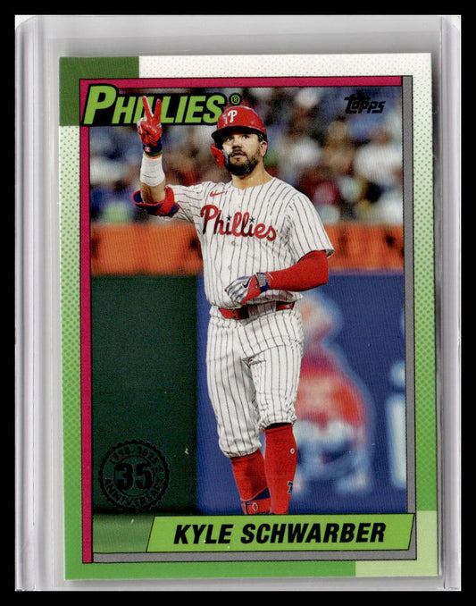 2025 Topps #T90-31 Kyle Schwarber 1990 Topps 35th Anniversary (Series 1)