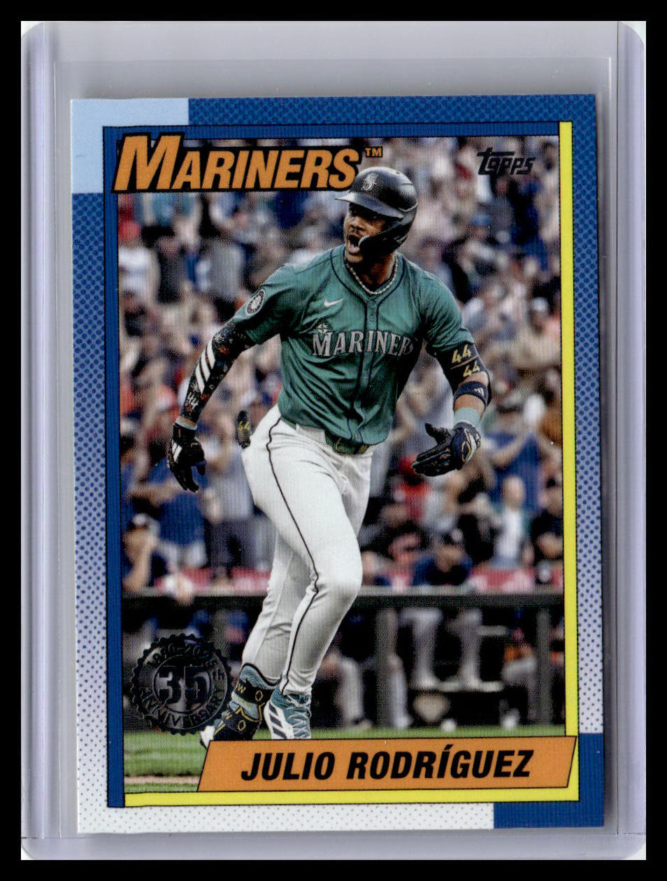 2025 Topps #T90-42 Julio Rodríguez 1990 Topps 35th Anniversary (Series 1) 1