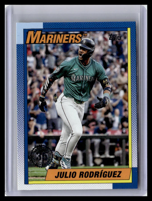 2025 Topps #T90-42 Julio Rodríguez 1990 Topps 35th Anniversary (Series 1) 1