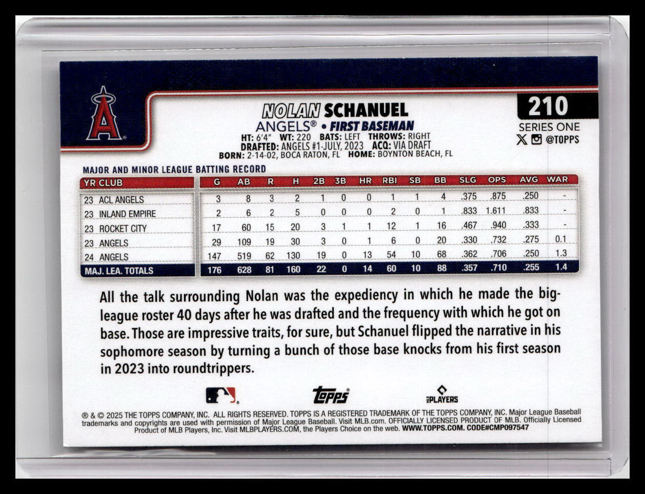 2025 Topps #210 Nolan Schanuel Future Stars