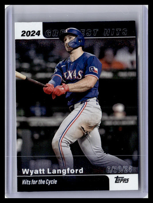 2025 Topps #GH-27 Wyatt Langford 2024 Greatest Hits