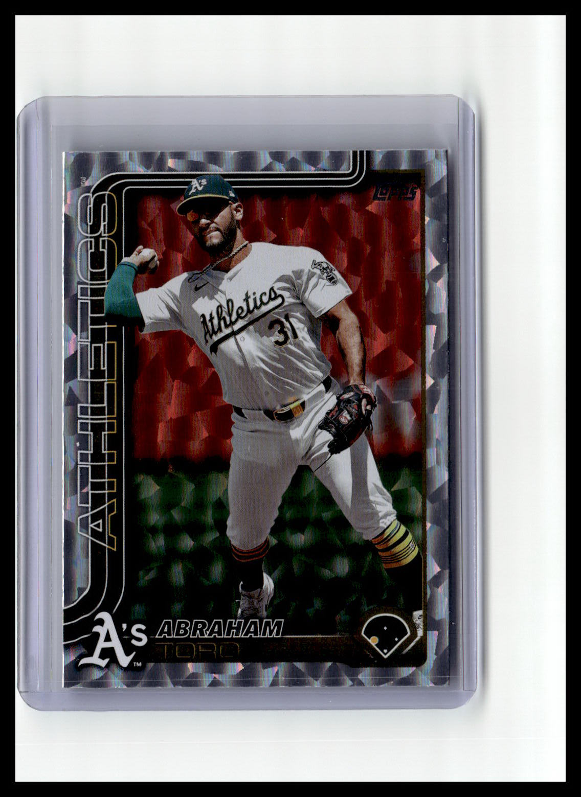 2025 Topps #245 Abraham Toro Silver Crackle Foilboard