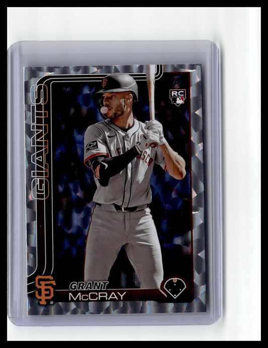 2025 Topps Chrome #116 Grant McCray (RC) Silver Crackle Foilboard