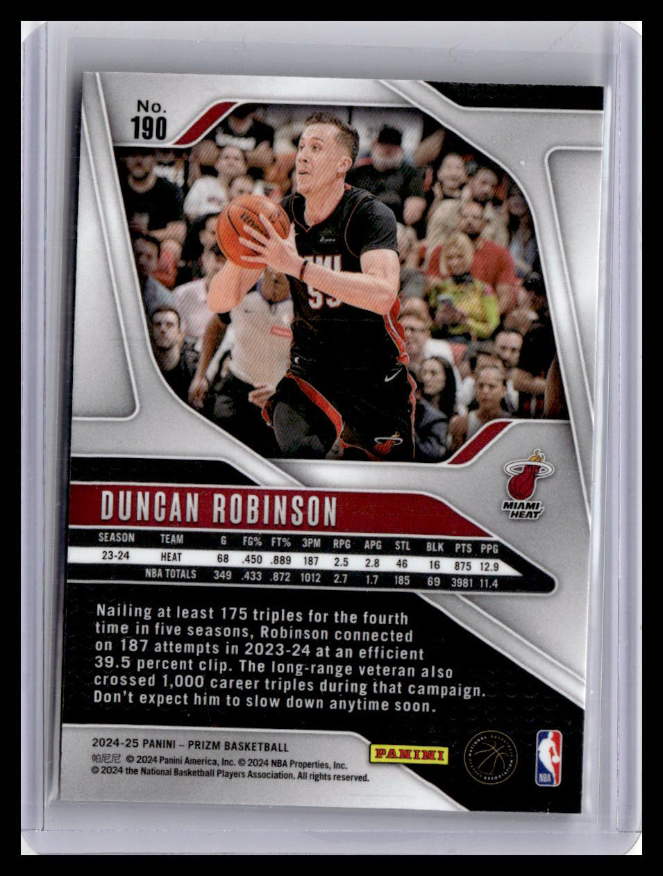 2024-25 Panini Prizm #190 Duncan Robinson