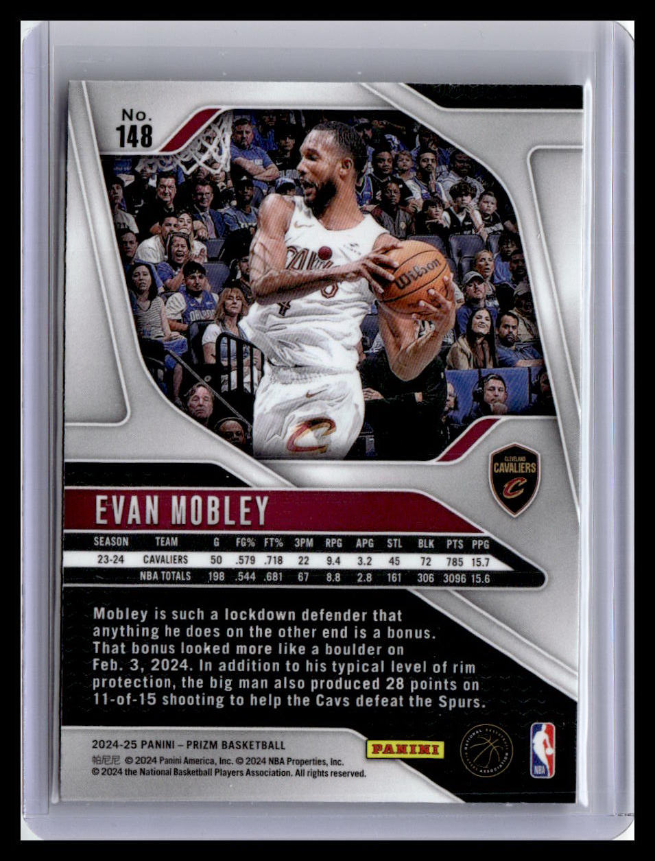 2024-25 Panini Prizm #148 Evan Mobley